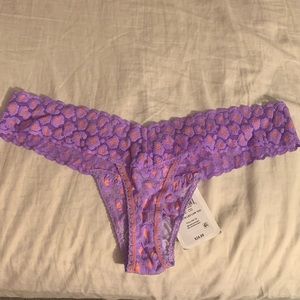 Purple & Pink Lace Thong